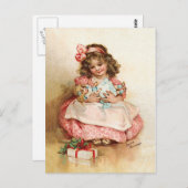 Frances Brundage - Meisje met Doll Briefkaart (Voorkant / Achterkant)