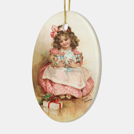 Frances Brundage - Meisje met Doll Keramisch Ornament (Links)