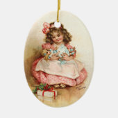 Frances Brundage - Meisje met Doll Keramisch Ornament (Voorkant)