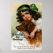 Frances Brundage: Meisje met hond Poster (Voorkant)