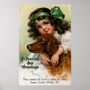 Frances Brundage: Meisje met hond Poster
