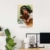 Frances Brundage: Meisje met hond Poster (Thuiskantoor)