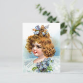 Frances Brundage - Portret van een Flowery Girl Briefkaart (Staand voorkant)