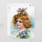 Frances Brundage - Portret van een Flowery Girl Briefkaart (Voorkant / Achterkant)