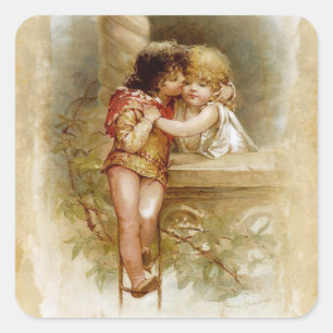 Frances Brundage: Romeo en Julia Vierkante Sticker