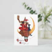 Frances Brundage: Witch op Sickle Moon Briefkaart (Staand voorkant)