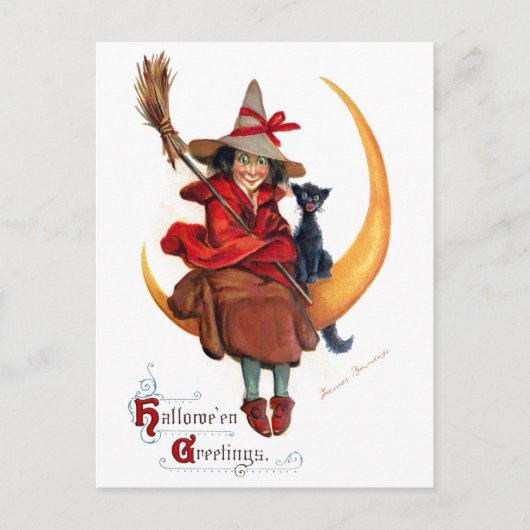 Frances Brundage: Witch op Sickle Moon Briefkaart (Voorkant)