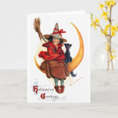 Frances Brundage: Witch op Sickle Moon Kaart (Gele Bloem)