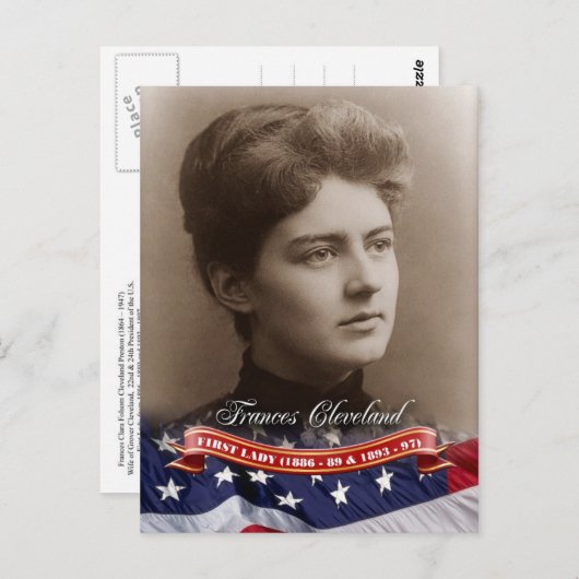Frances Cleveland, First Lady of the U.S. Briefkaart (Voorkant / Achterkant)