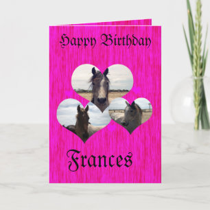 Frances, Happy Birthday Arab Horse Kaart, Kaart