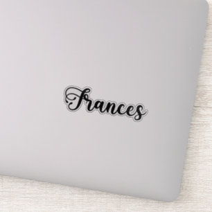 Frances Naam - Handgeschreven kalligrafie Sticker