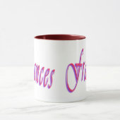 Frances, naam Logo, Maroon Combo Coffee Mok (Midden)