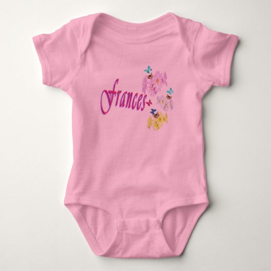 Frances, Naam Met Kittens, Baby Body Romper (Voorkant)