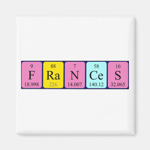 Frances periodieke table name magnet