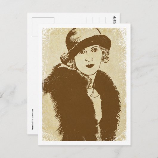 Frances - Roaring 20's Briefkaart (Voorkant / Achterkant)