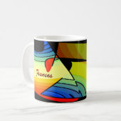 Frances volle kleuren koffiemok (Voorkant links)