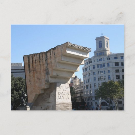 Francesc Macià monument Barcelona Briefkaart (Voorkant)