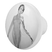 Francesca a Bella Ragazza, mooi italiaans meisje Keramische Knop (Rechts)