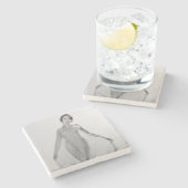 Francesca a Bella Ragazza, mooi italiaans meisje Stenen Onderzetter (Zijkant)