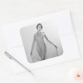 Francesca a Bella Ragazza, mooi italiaans meisje Vierkante Sticker (Envelop)