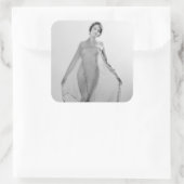 Francesca a Bella Ragazza, mooi italiaans meisje Vierkante Sticker (Tas)