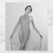 Francesca a Bella Ragazza, mooi italiaans meisje Wijn Etiket (Enkel label)