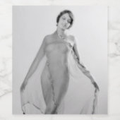 Francesca a Bella Ragazza, mooi italiaans meisje Wijn Etiket (Enkel label)