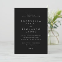 Francesca Black Classic Wedding