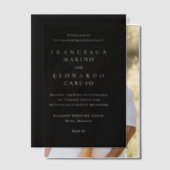 Francesca Black Classic Wedding Vellum Uitnodigingen (Offset (Koppel))