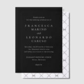 Francesca Black Classic Wedding Vellum Uitnodigingen (Offset (Uitnodiging))
