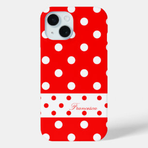 Francesca - Cute Polka Dots - Red iPhone Hoesje