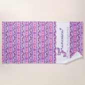 Francesca naam betekenis bloem hart roze handdoek (Voorkant)