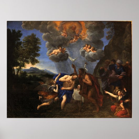 Francesco Albani - Baptisme van Christus - Circa 1 Poster (Voorkant)