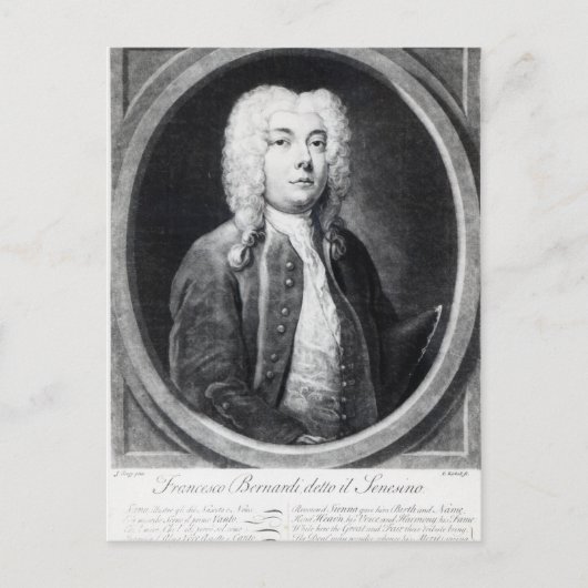 Francesco Bernardi Senesino Briefkaart (Voorkant)