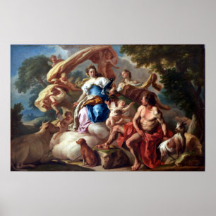 Francesco de Mura Juno (Hera) verbindt zich tot Ar Poster