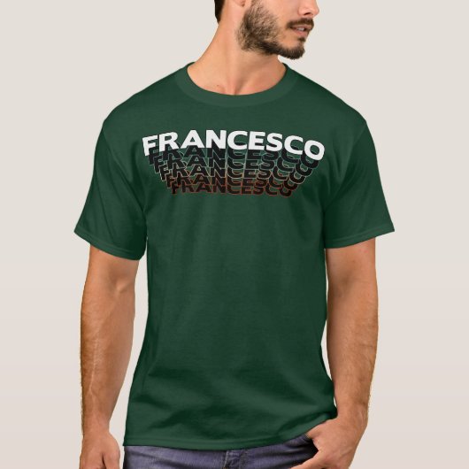 Francesco Grappig Retro Vintage Zonsondergang Fran T-shirt (Voorkant)
