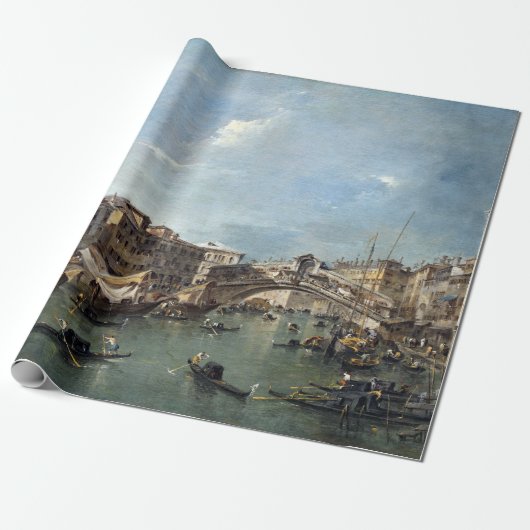 Francesco Guardi Grand Canal met de Rialto Cadeaupapier (Uitgerold)