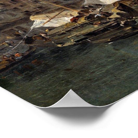 Francesco Guardi Grand Canal met de Rialto Poster (Hoek)