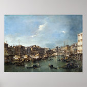 Francesco Guardi Grand Canal met de Rialto Poster (Voorkant)