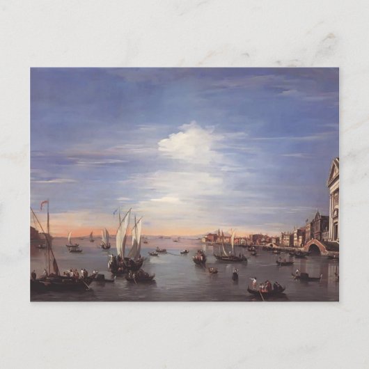 Francesco Guardi- Het Giudecca-kanaal met Zattere Briefkaart (Voorkant)