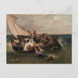 Francesco Hayez - Boot van Grieks Vluchters Briefk Briefkaart