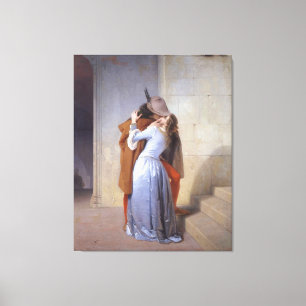 FRANCESCO HAYEZ - DE KUS (il Bacio) - 1859 - Canvas Afdruk