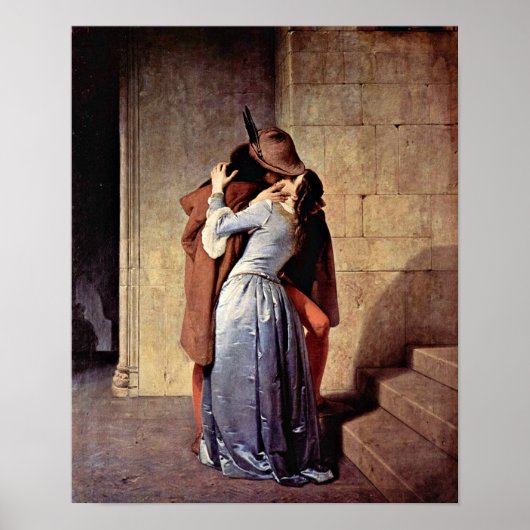 Francesco Hayez - De kus Poster (Voorkant)