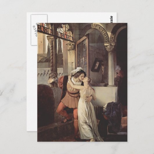 Francesco Hayez- De laatste kus van Romeo en Julia Briefkaart (Voorkant / Achterkant)