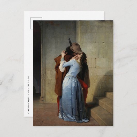 Francesco Hayez - Het Kiss Briefkaart (Voorkant / Achterkant)