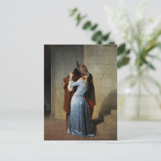 Francesco Hayez - Het Kiss Briefkaart (Staand voorkant)