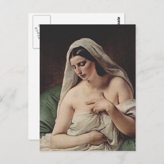 Francesco Hayez- Odalisque Briefkaart (Voorkant / Achterkant)