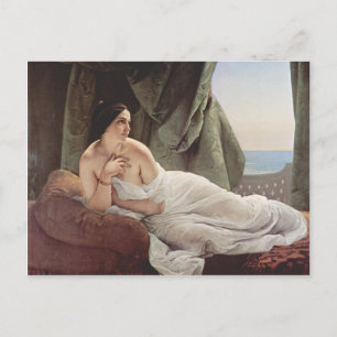 Francesco Hayez- Reclining-odalisque Briefkaart
