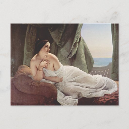 Francesco Hayez- Reclining-odalisque Briefkaart (Voorkant)