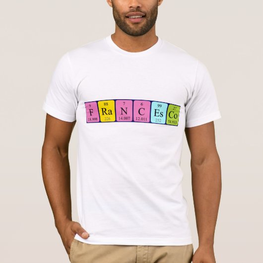 Francesco periodiek table name shirt (Voorkant)
